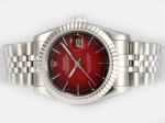 Replica Rolex Datejust Red Face Watch Stainless Steel Jubilee Band